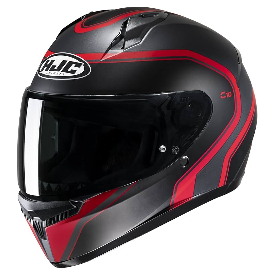 HJC C10 フルフェイスヘルメット ブラック/レッド Amazon | HJC HELMETS(エイチジェイシーヘルメット) バイク用